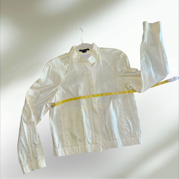 Theory retro water resistant linen blend zip jacket - Picture 3 of 5